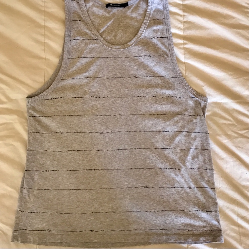 T Alexander Wang S unisex tank heather grey cotton